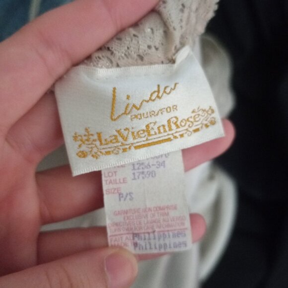 La Vie On Rose Vintage Champagne coloured long slip dress - Picture 3 of 4